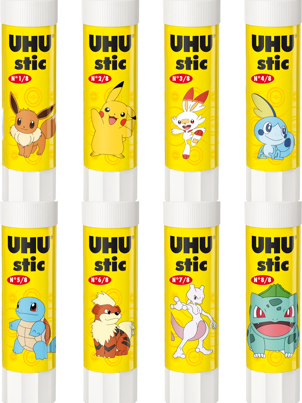 Colle UHU Pokémon 4 sticks 8.2 gr + 21gr